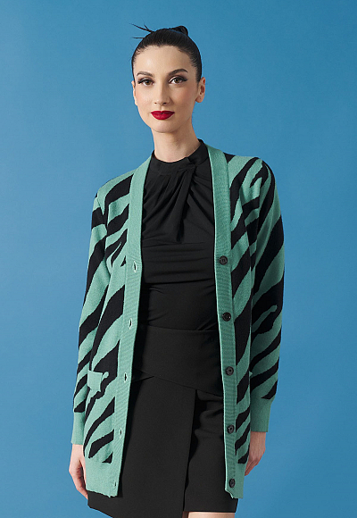 GREEN ABBOT CARDIGAN